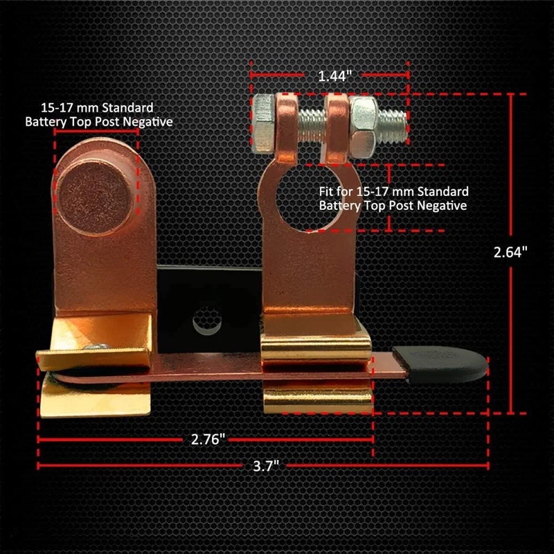 배터리 마스터 분리 차단 나이프 스위치, 네거티브 포스트 0 (15-17mm), 12V, 해양 보트 자동차 Rv 차량용