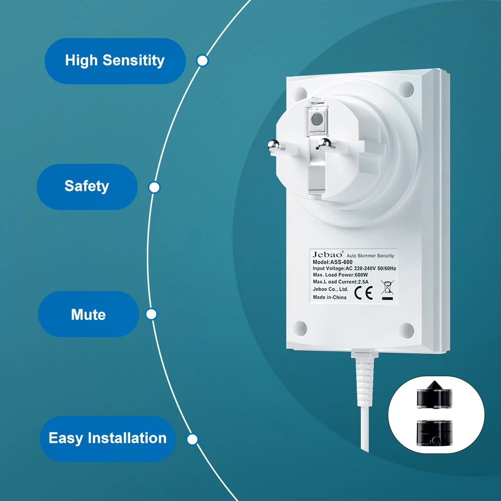 Jebao Jecod ASS 600 Explosion Proof Smart Aquarium Internal Protein Skimmer Aquarium Protein Skimmer Auto Security for Fish Tank Automatic Anti-overflow