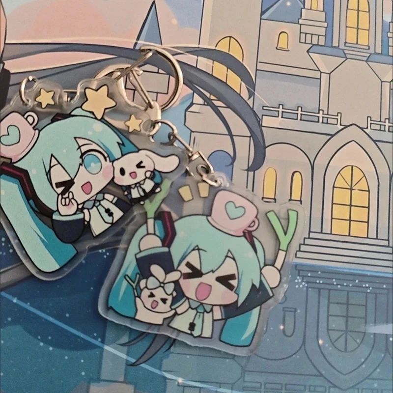 Charming Hatsune Miku Acrylic Keychain - Adorable Anime Girl Pendant & Stylish Backpack Accessory