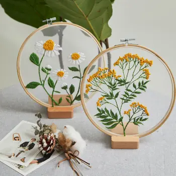 Transparent Floral Embroidery Kit 1