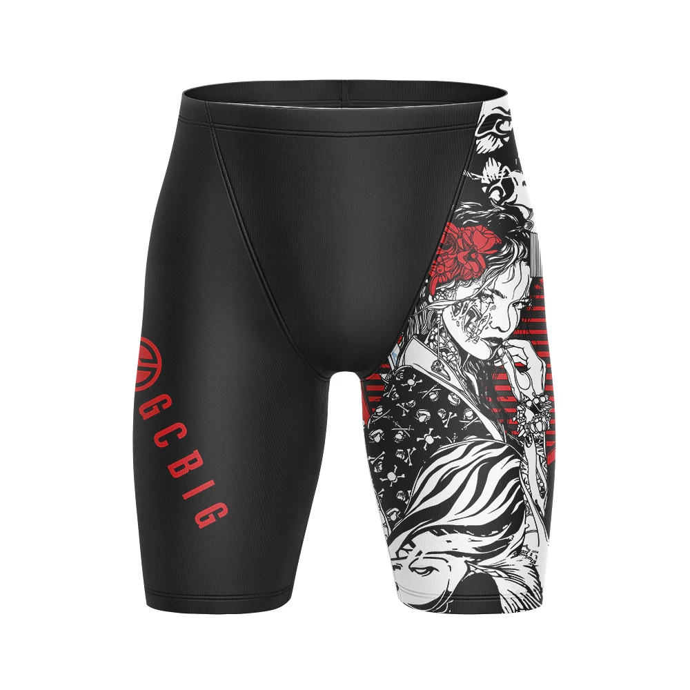 Mens Summer Beach Swimming Jammers Trunks For Run Swimwear Jammer Gym Tight Surf Shorts Swim Uv Athletic Training Swim Pants swim trunks swim shorts