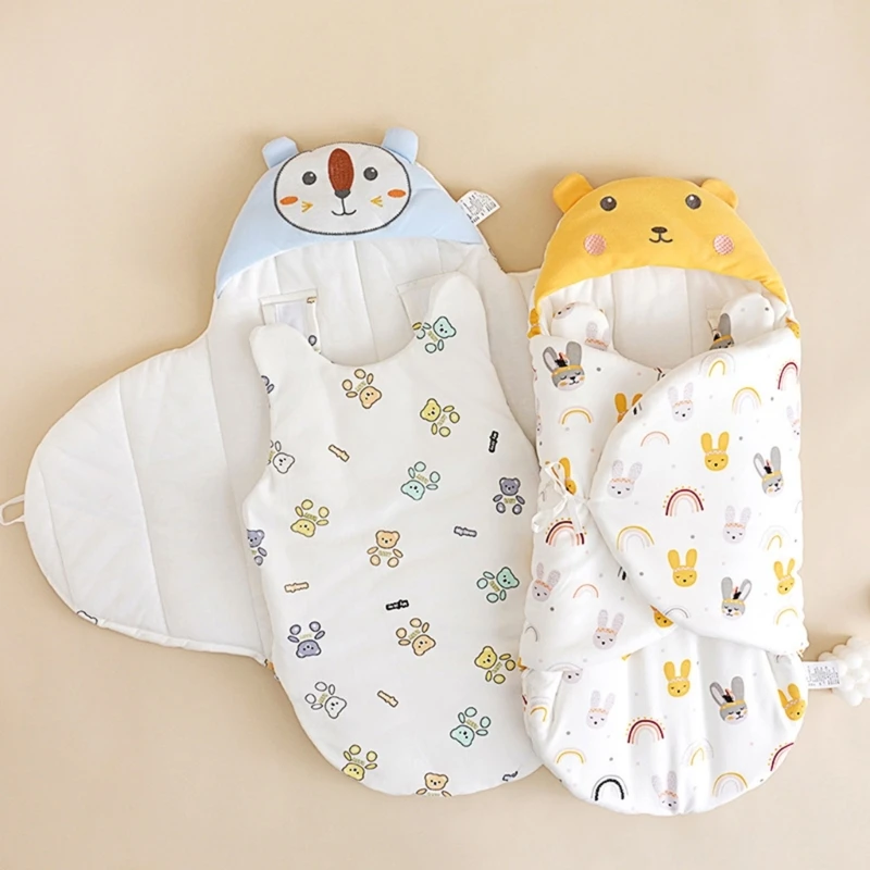 

K5DD Butterfly Style Infant Sleepsack for Newborns Anti-kick Quilts Toddlers Quilted Bedding Stuff for Peaceful Night Sleeps