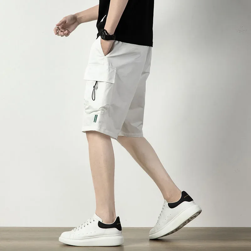 Summer Thin Workwear Ice Silk Shorts Invisible Open-Seat Pants Men's Trendy Loose Breathable Sport Casual Pants Male Outdoor Sex