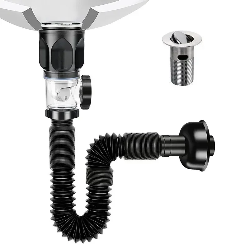 Desodorante Stretchable, Pipeline Flexível, Lavatório do banheiro, Acessórios Anti Bloqueio