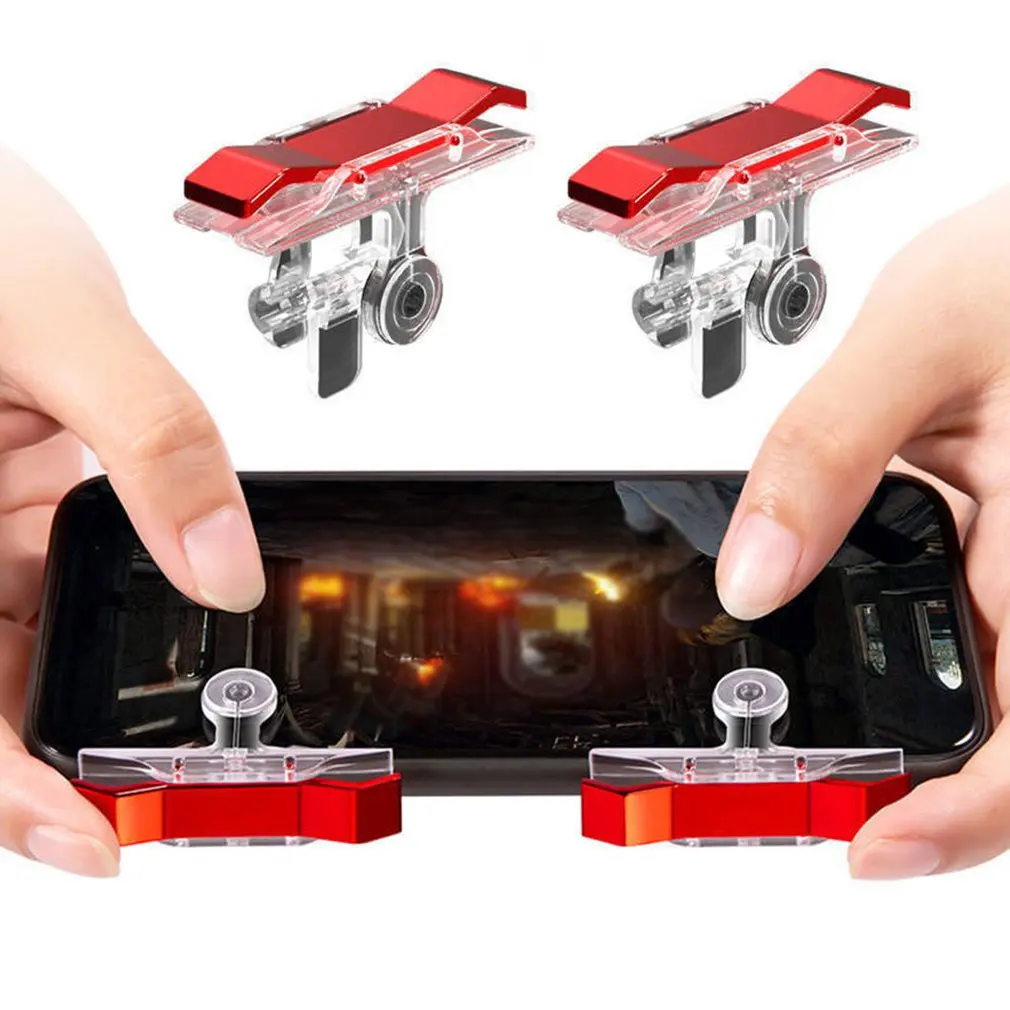 2Pcs Mobile Phone Gaming Trigger Gamepad for PUBG Button Handle For L1R1 Shooter Controller Keypads Grip For IPhone Android