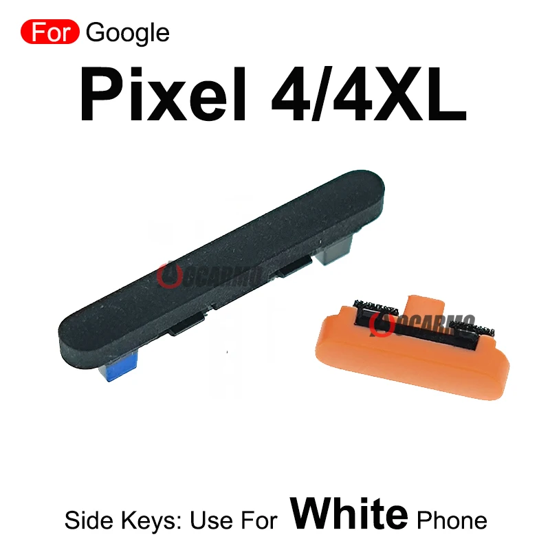 Side Button Keys Power On Off Volume Button Replacement Parts For Google Pixel 4 XL 4XL Black White Orange Phone