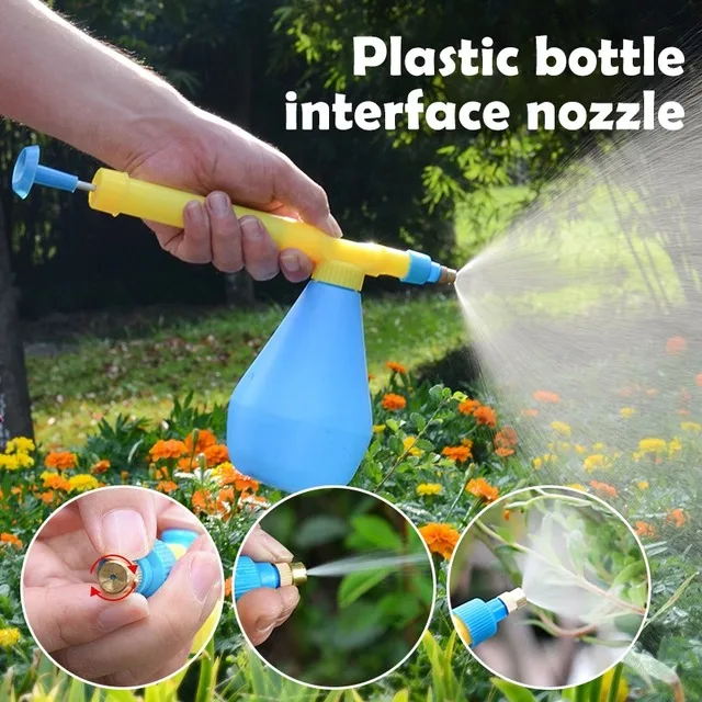 Water Bottle Sprayer Manual Watering Device Pump Irrigation Air Nozzle  Pressure Spray Gardening New