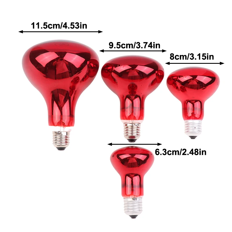 60 W/100 W/150 W multifunktionale Nahinfrarot-Rot-Wärmelampe, passend für Standard-E27-Sockel, lindert Schmerzen, optimale Therapie für den Körper – Detail 15