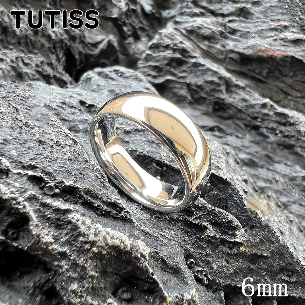 TUTISS 2/3/4/5/6/7/8/10mm Best Seller Tungsten Carbide Ring Men Women Shiny White Gold Color Wedding Band Comfort Fit