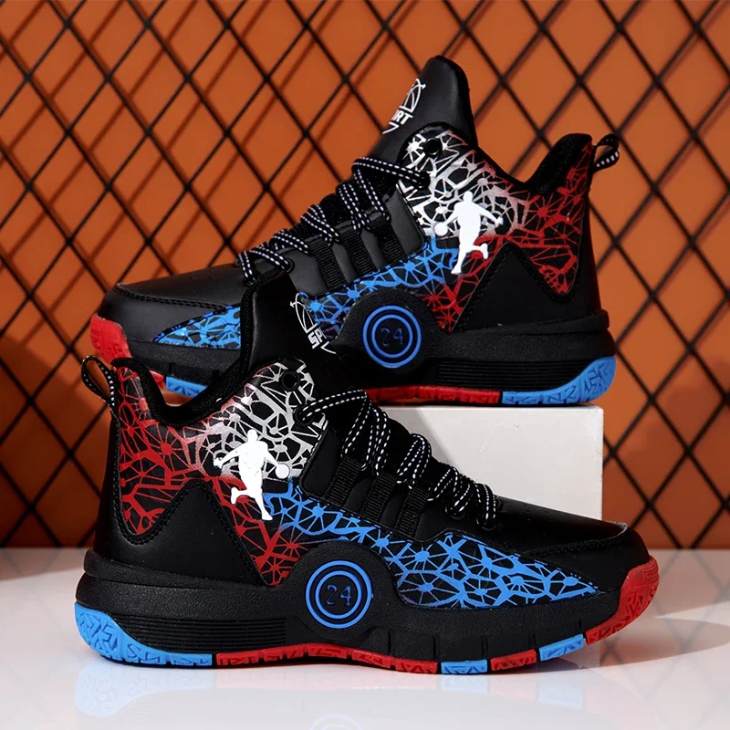 Childrens Basketball Shoes Big Size High-quality Field Sports Tennis Shoes Teen Training Trainers Kids Basketball Shoes for Boys 2