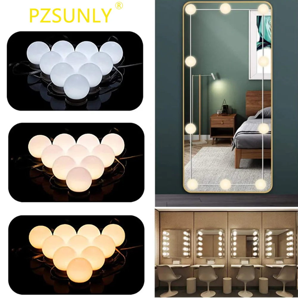 Vanity Light Mirror Light Bulbs Vanity Lights USB 5V Bathroom Dressing Table Lighting Dimmable LED Vanity Light For Makeup Mirror LED