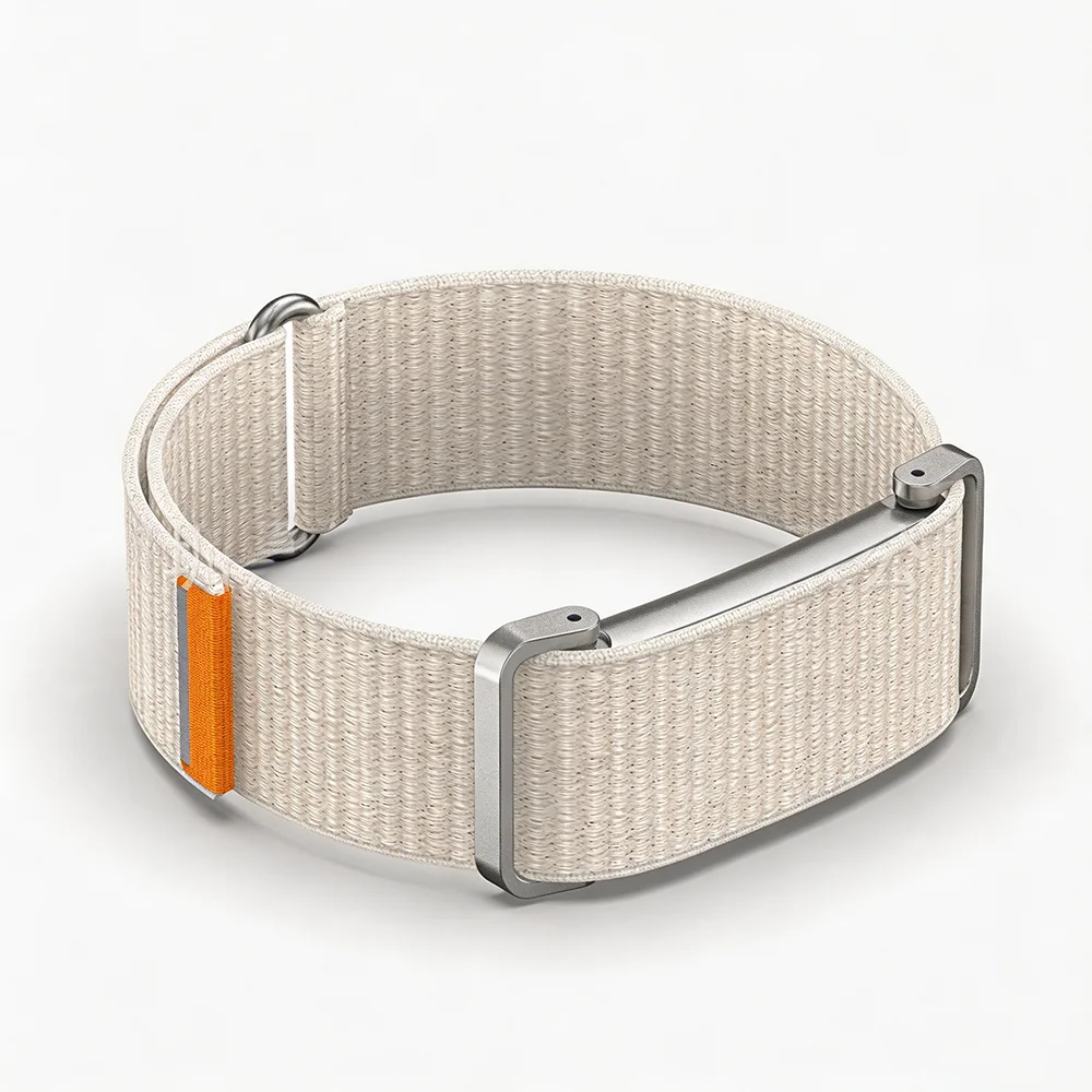 Ultra-Slim Metal Protective Case with Breathable Nylon Strap - Quick Release Replacement Wrist Band