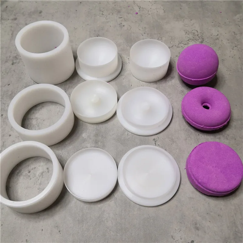 plastic round solid shampoo press bar mold 2.5inch 6.35CM diameter max volume 95g bath bomb mold