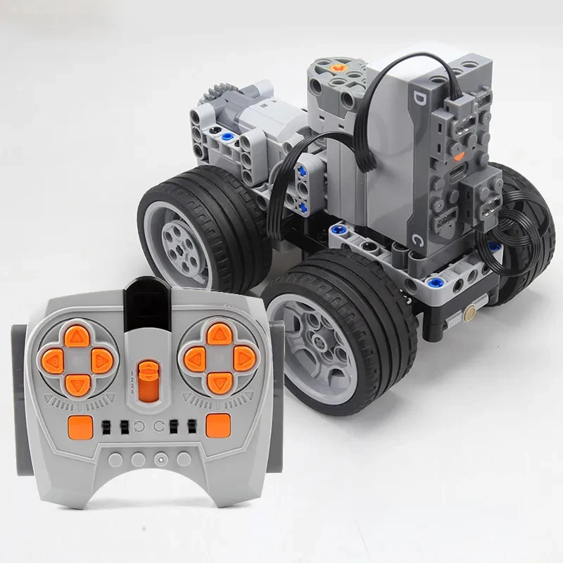 기본 자동차 섀시 프레임 MOC 빌딩 블록, 휠 타이어 개조 PF 세트, 하이테크 RC 부품 개조 모터, DIY 벽돌