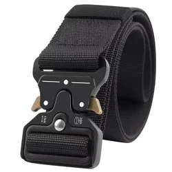 Men Pantbelt Metal Male Tactical Men's Trousersbelt Military Canvas Big Size Outdoor Sport Tactical Military Nylon