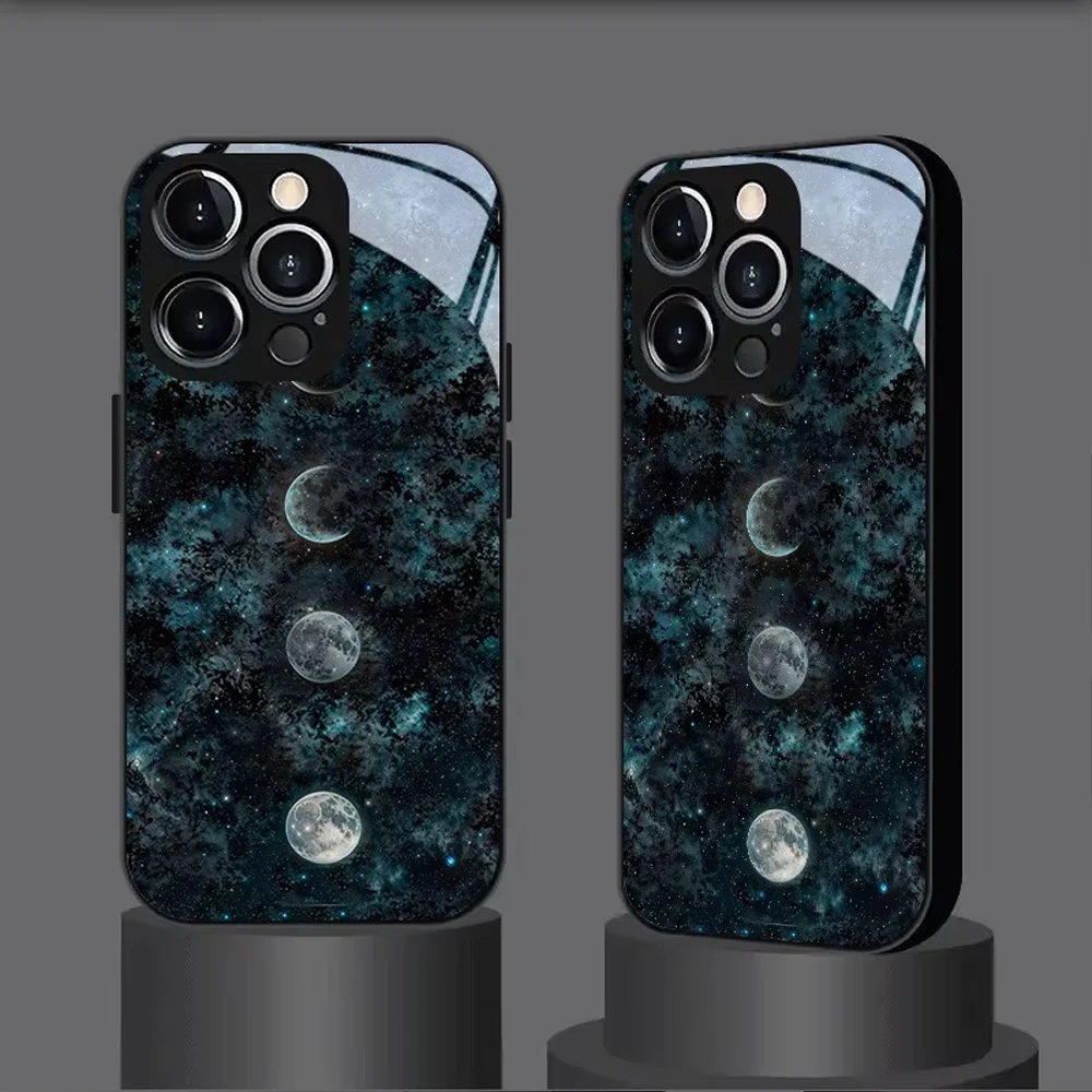 Lunar Phases Glass Frame Phone Case