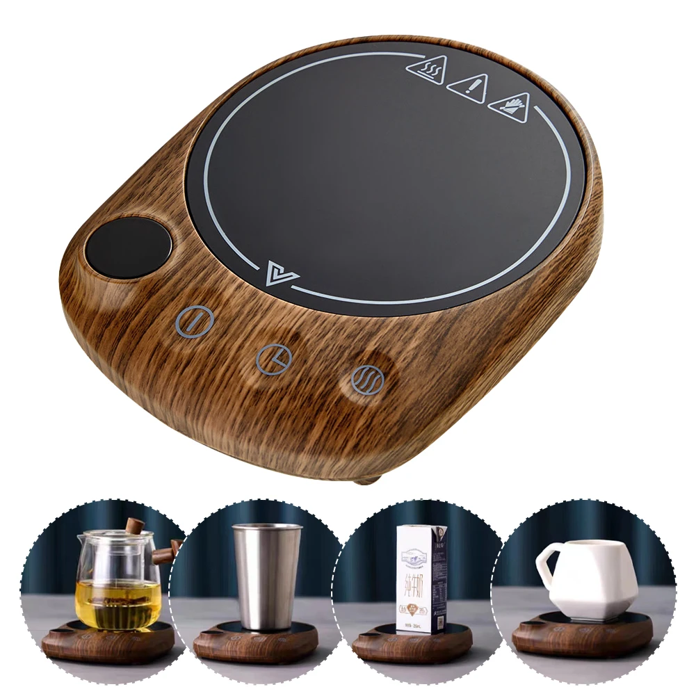 Electric Beverage Heating Plate 200W Smart Milk Tea Coffee Cup Mug Warmer for Desk 5 Temperatures with Timer Automatic Shut Off 3