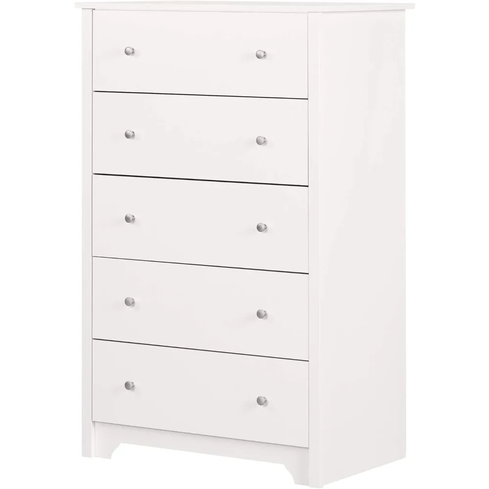 

5 Drawer Vanity, 16.88" Deep X 31.5" Wide X 48.75" High, Pure White