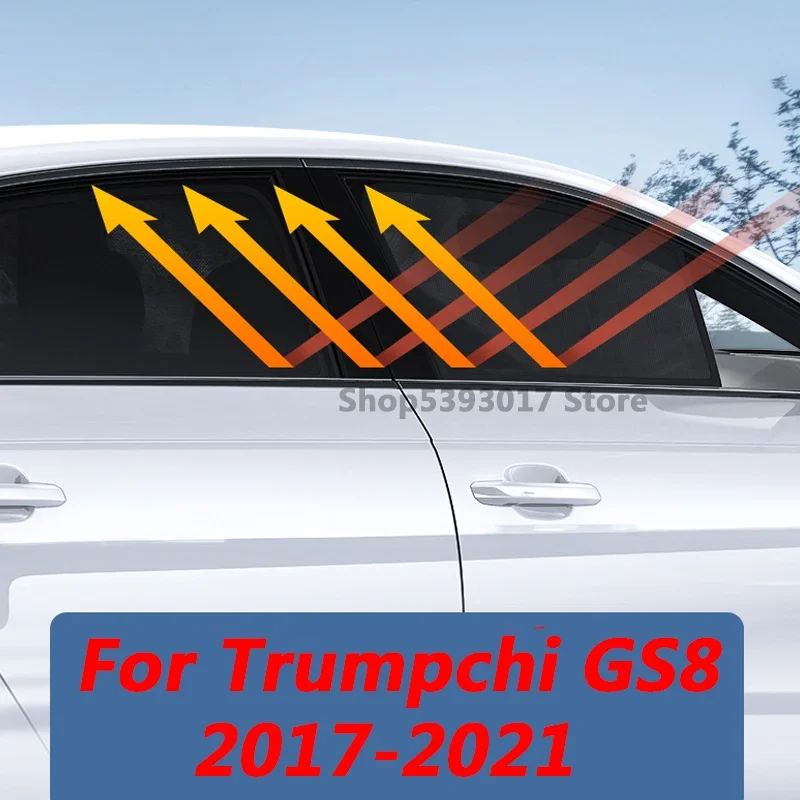 

For Trumpchi GS8 2017 2018 2019 2020 2021 Car Magnetic Side Window SunShades Mesh Shade Blind Car Window Curtian Accessories