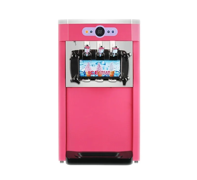 

18-22l / H Soft Ice Cream Machine 220 V-240v Vertical Three Color Ice Cream Intelligent Sweetener Ice Cream Machine