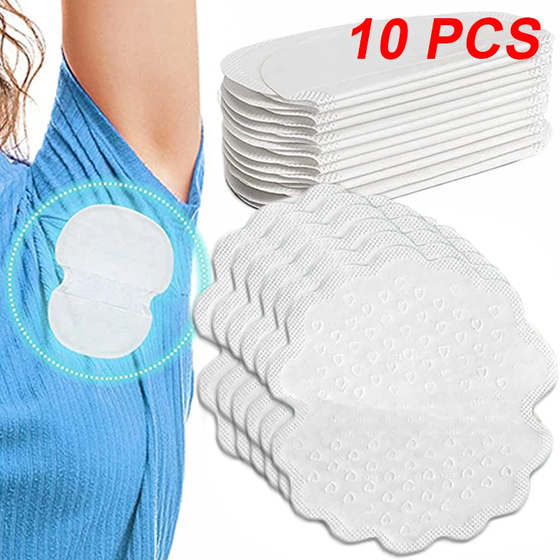 

10pcs Ultra-thin Underarm Pads Armpit Sweat Pad Clothing Perspiration Deodorant Pads Disposable Armpit Sweat Absorbent Stikers