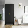 Kitchen Pantry Storage Cabinet with Doors and Adjustable Shelves, Metal ClosetMaid Food Pantry Cabinets, Freestanding Cupboard 4
