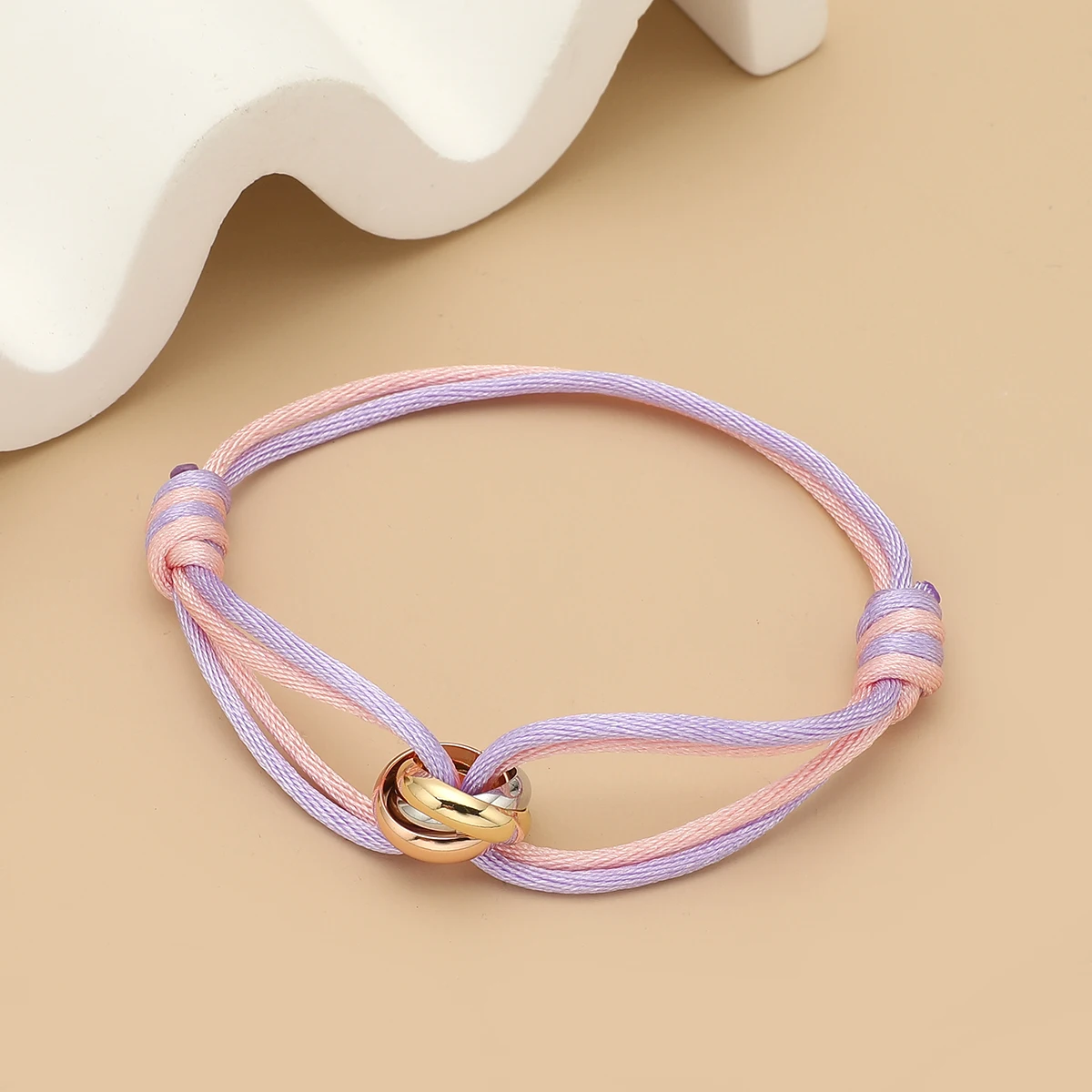 Fashion Rope Bracelet with Creative Colorblock Design - Men's & Women's Accessory Gift