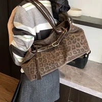 Sacs à bandoulière en cuir PU léopard pour femmes, fourre-tout tendance de marque de luxe de styliste, sacs à main et bourses à poignée courte, 2026 2