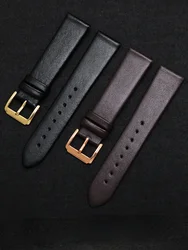 Genuine Leather Ultra-Thin Soft Watchband for DW CK Longines Men Women Blue White Brown Watch Accessorie Strap Watch Bracelet