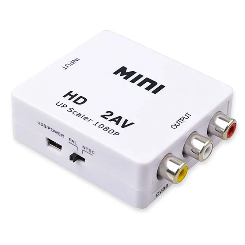 HDMI-AV RCA 어댑터 컨버터 1080P 박스 RCA AV CVSB LR 비디오 컴포지트 AV 스케일러 컨버터 (PC HDTV 프로젝터용)