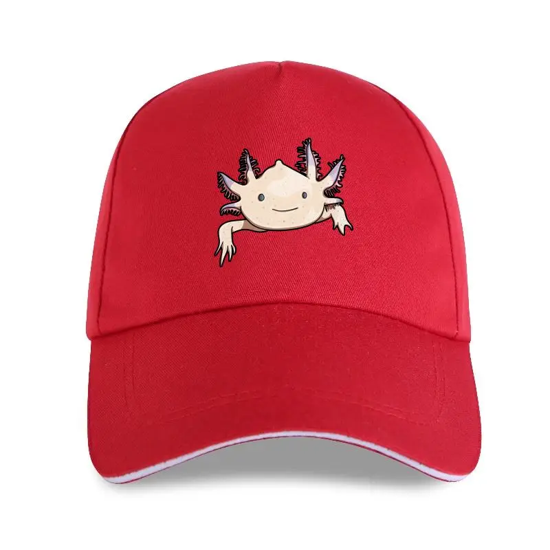 

new cap hat Axolotl Friend Funny Cartoon Animal Print Men 100% Cotton Tops Plus Size Casual Baseball Cap Tops