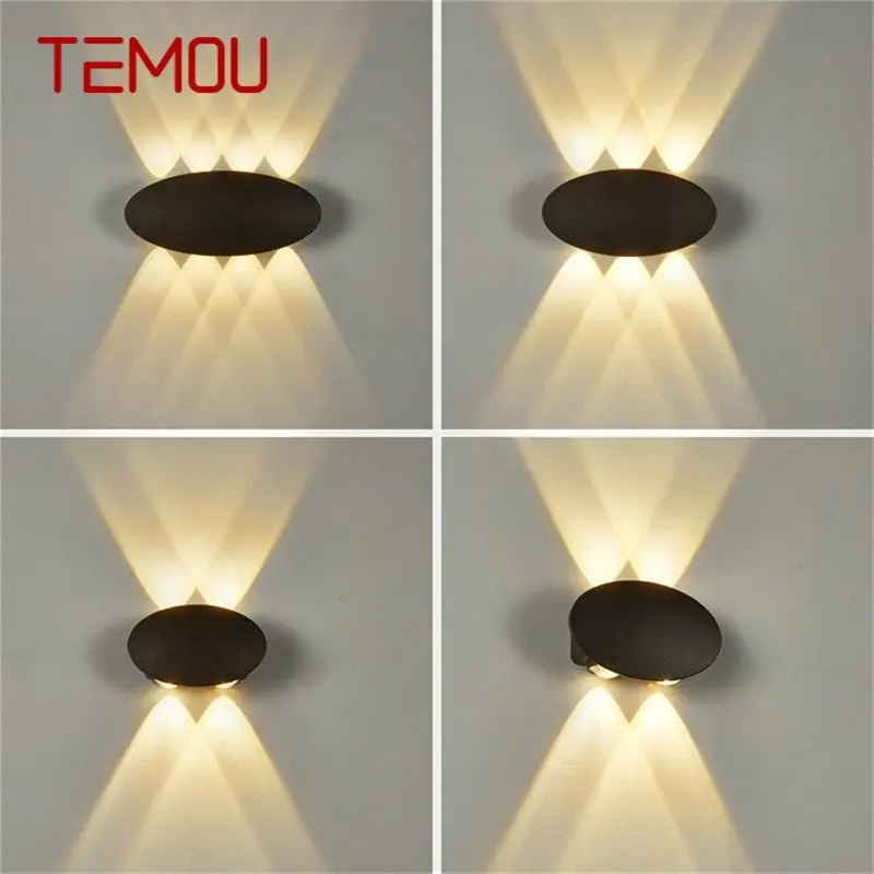 TEMOU LED Wall Lamp Modern Outdoor Light Creative Sconce Waterproof Fixture For Home Corridor temou outdoor wall lamps