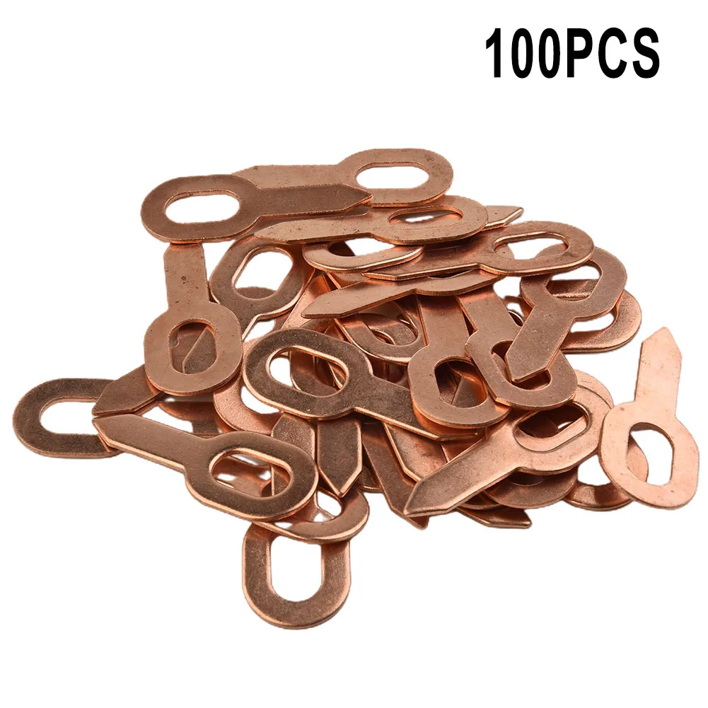 Car Dent Repair Tool 100 Pcs Car Dent Puller Straight Pull Rings for Spot Welding Welder Car Body Panel Pulling Washer