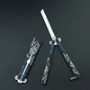 New Animation Game Genshin Impact Butterfly Knife Toy Unsharped Metal Weapon Wolf's Last Road Stick Cyno Weapon Model Gift 4