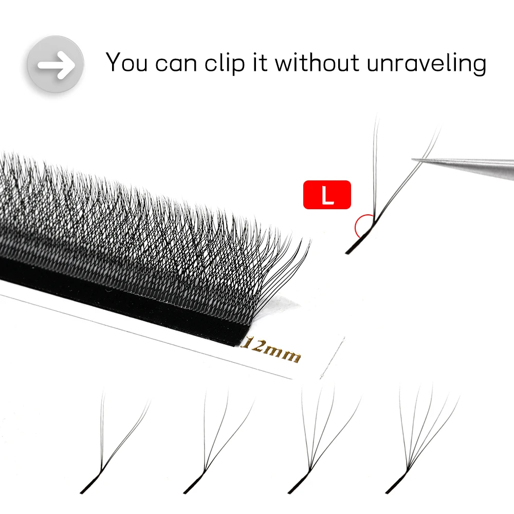 MAfeast-Extensions de Cils en Forme de W, Tissés à la Main, Doux, Légers, Naturels, Préfabriqués, Volume, Éventail, L, LU, M Curl, YY, 3D, 4D, 5D