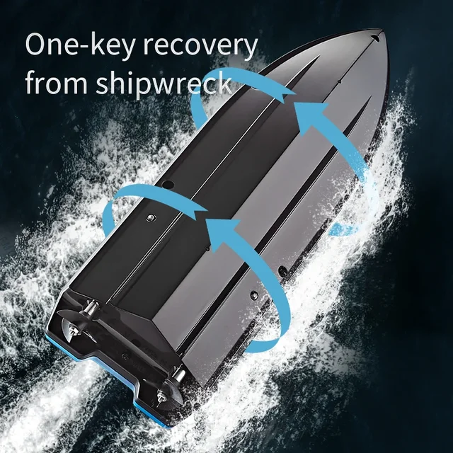 2.4G HJ819 RC Speedboat Remote Control Boat High Speed  Electric Racing Ship  Model Outdoor Waterproof Toy Children Boy Gift 6