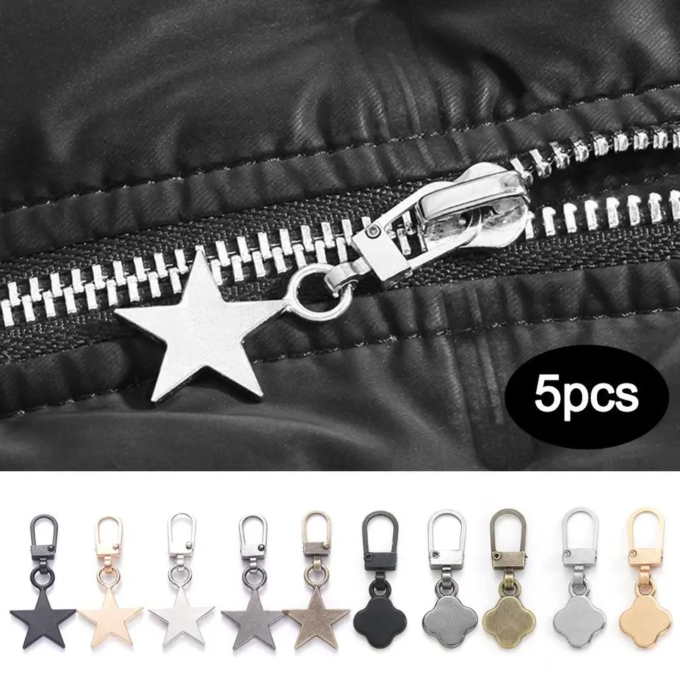 10 pièces extracteurs de fermeture éclair Simple pratique noir curseur de fermeture éclair outils de réparation sac à dos fermetures à glissière accessoires  15