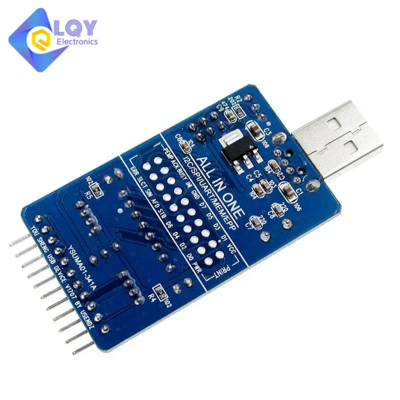 LQY CH341A USB to SPI I2C IIC UART TTL ISP Serial Adapter Module EPP/MEM Converter For Serial Brush Debugging RS232 RS485