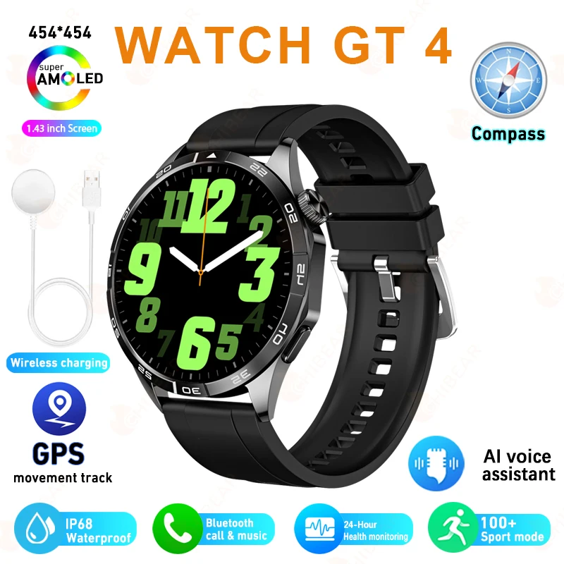 Maoyuan Smartwatch, Herren, Gt4 Pro, Nfc Gps-bewegungstracker