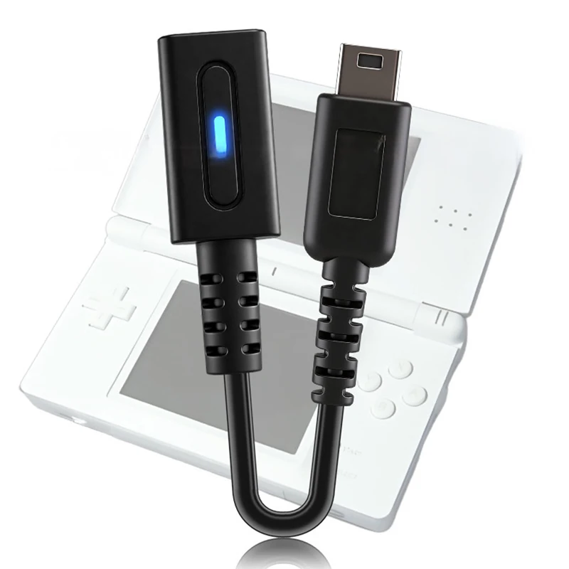 USB C 여성 플러그를 NDSL 플러그로 변환하는 케이블, 닌텐도 DS 라이트용 PD 충전 케이블, 지시등이 있는 전원 공급 코드