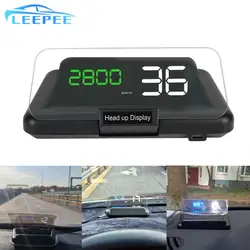 LEEPEE C500 Mirror HUD Windshield Projector Car Head Up Display Auto Electronic Water Temp RPM Voltage Alarm OBD2 Speedometer