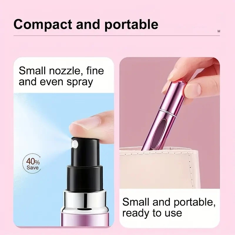 5ml Perfume Sub-bottles Bottom Filling High-end Portable Press Spray Small Spray Bottle Empty Bottle Sample Subpackaging Device BEST SELLERS