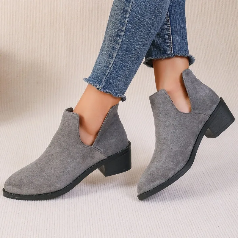 Botin De Tacón Alto Para Mujer, Zapatos Chelsea Con Cordon Y Cremallera, Puntiagudos, Sexy