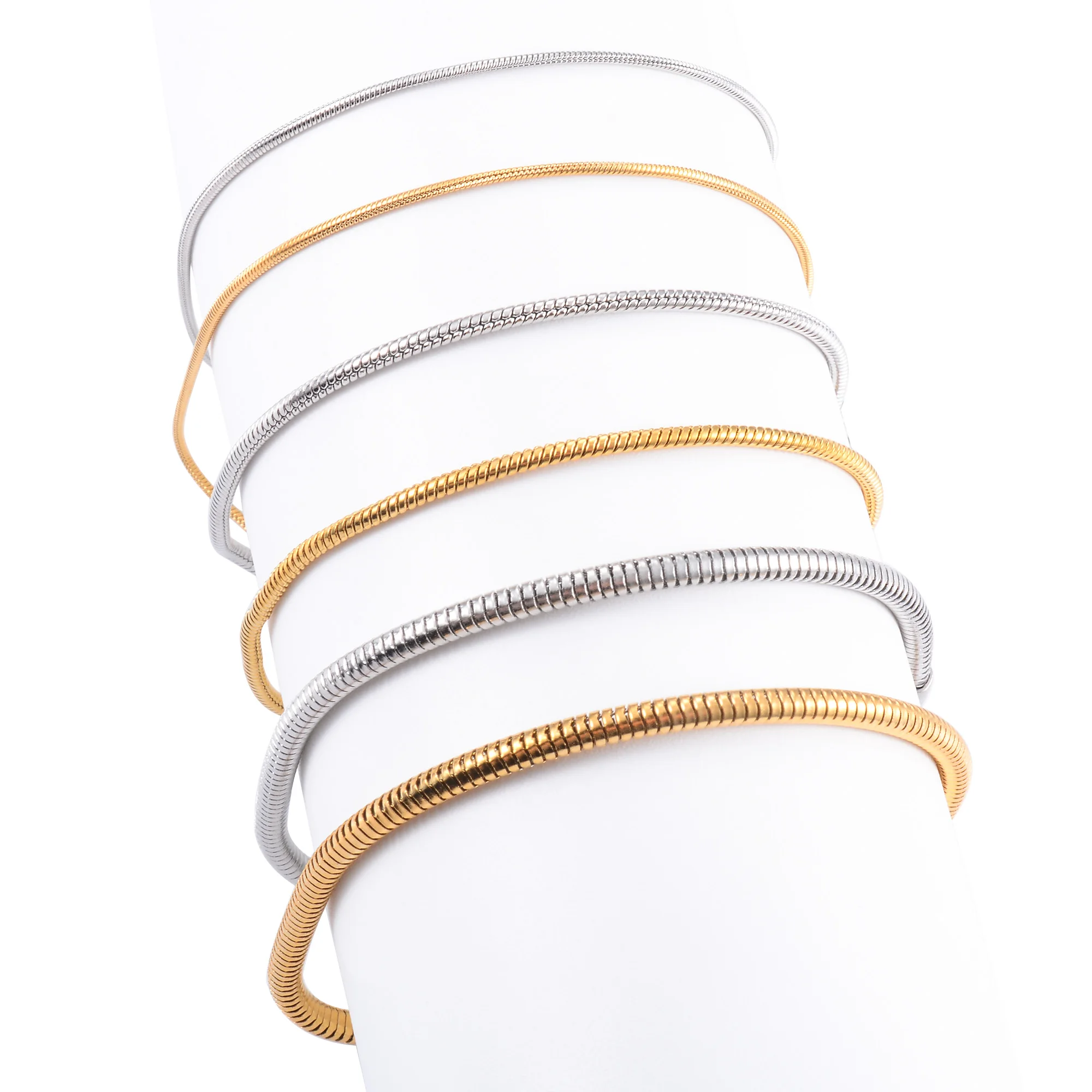 Stainless Steel Round Snake Chain Bracelet for Women Men Ankle Anklet Bangle Cuff Jewelry Making Accessories for Hand Foot chain bracelet stainless steel bracelet bangle bracelet