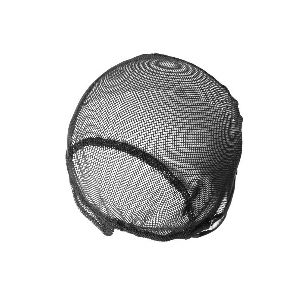 Black full lace wig caps for making wigs free size wig net cap weaving caps with adjustable straps back