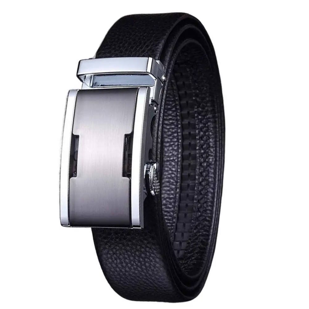 

Cowhide Male Cowskin Business Style Cowboy Genuine Leather Belts Men Waist Strap Men Belts Automatic Buckle Waistband