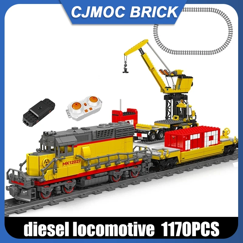 

MOULD KING 12027 Technical RC EMD SD40-2 Diesel Locomotive Building Block Remote Control Train Bricks Toys Kids Christmas Gifts