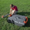 Camco Rhino 36-Gallon Portable Camper/RV Tote Tank Features Large Heavy-Duty No-Flat Wheels & Built-In Gate Valve 2