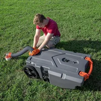 Camco Rhino 36-Gallon Portable Camper/RV Tote Tank Features Large Heavy-Duty No-Flat Wheels & Built-In Gate Valve 2