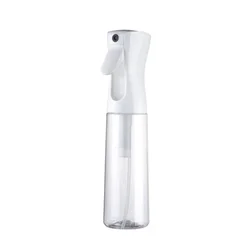 High Pressure Refillable Continuous Mist Spray Bottle (300ml Transparent)